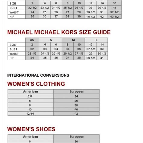 michael kors womens shoes size guide|Michael Kors shoe size guide.